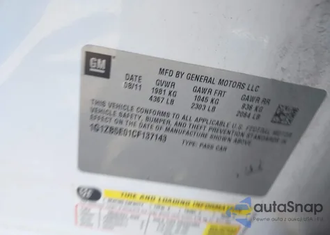 2012 Chevrolet Malibu Ls z USA, uszkodzony, nr VIN 1G1ZB5E01CF137143